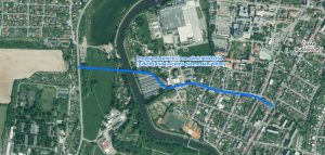 Budoucí jižní spojka mezi I/3 a Lidickou tř. v Č. Budějovicích. Pramen: ČÚZK/Jihočeský kraj