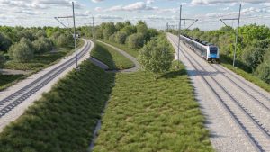 Hlízovská spojka, vizualizace. Pramen: Správa železnic