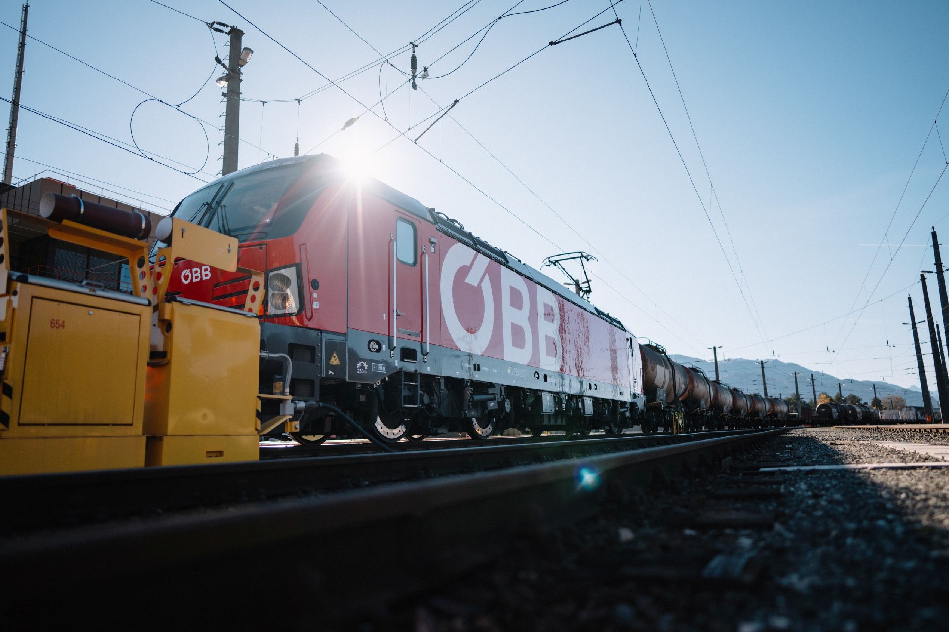 První nákladní vlak na Koralmbahn. Foto: ÖBB