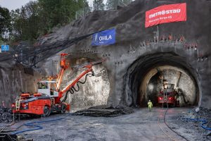 Ražba silničního tunelu v Oslu. Pramen: Metrostav Norge