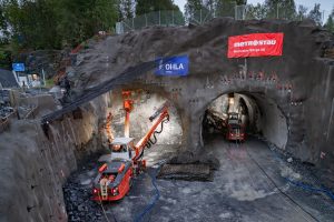 Ražba silničního tunelu v Oslu. Pramen: Metrostav Norge