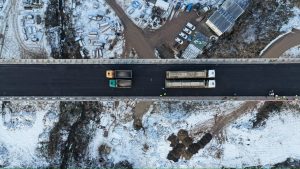 Zatěžovací zkouška na novém mostě u Žiželic. Foto: ŘSD