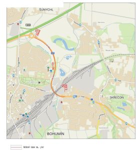 Situace opravy obchvatu Bohumína.Zdroj: ŘSD