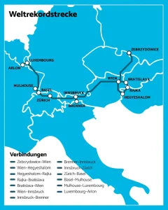 Trasa pokusu o světový rekord. Foto: Simple Train