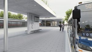 Vizualizace nádražního prostoru v Lysé nad Labem. Foto: Byró architekti