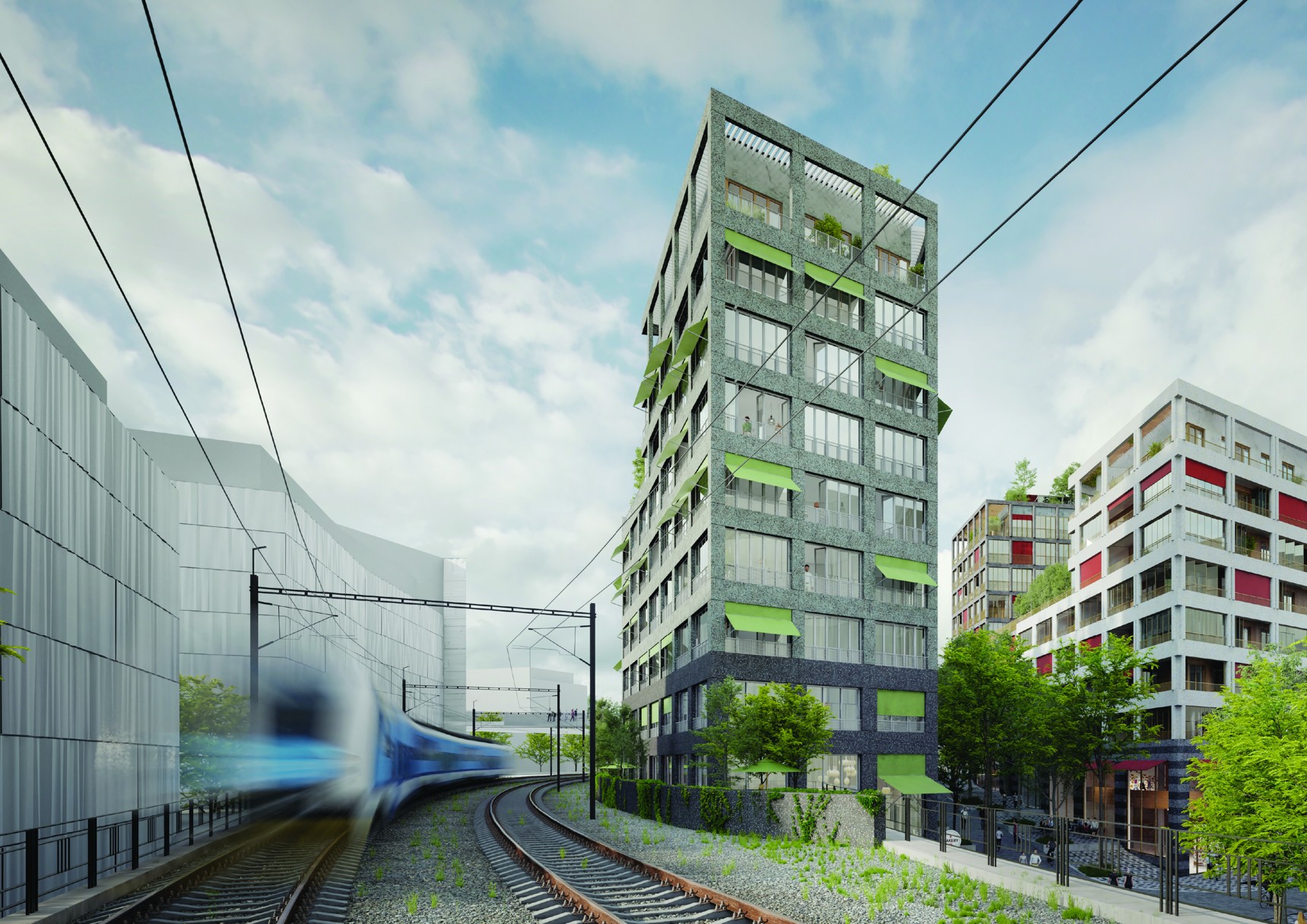 Vítězné architektonické návrhy bloků budov na Florenci. Zdroj: Florenc 21