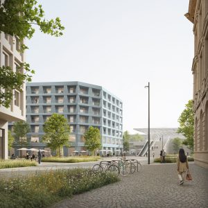 Vítězné architektonické návrhy bloků budov na Florenci. Zdroj: Florenc 21