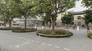 Vizualizace nádražního prostoru v Lysé nad Labem. Foto: Byró architekti