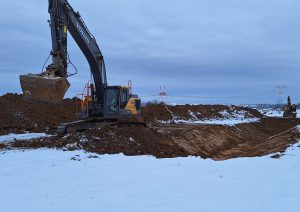 Dostavba východní části Pražského okruhu (listopad 2025). Foto: ŘSD