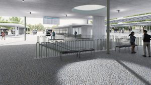 Vizualizace nádražního prostoru v Lysé nad Labem. Foto: Byró architekti