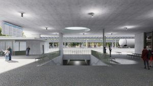 Vizualizace nádražního prostoru v Lysé nad Labem. Foto: Byró architekti