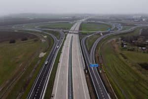 Nově otevřený úsek D1 u Přerova. Foto: Strabag