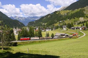 Rhétská dráha u obce Bergün. Autor: Miroslav Boška