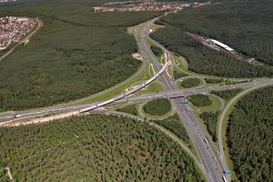 Most přes dálniční křižovatku Norimberk-Východ (Nürnberg-Ost). Foto: Spolkové ministerstvo dopravy (BMV)