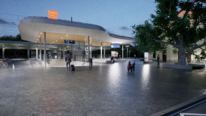 Vizualizace modernizace trati Ruzyně - Kladno. Zdroj: Správa železnic