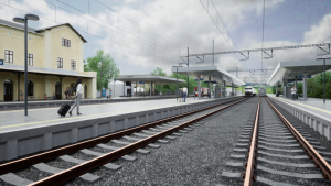 Vizualizace modernizace trati Ruzyně - Kladno. Zdroj: Správa železnic