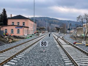 Stanice Chrastava, stav 20.11. 2025. Foto: Jan Sůra / Zdopravy.cz