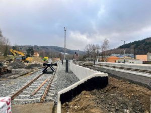 Stanice Chrastava, stav 2.12. 2025. Foto: Jan Sůra / Zdopravy.cz