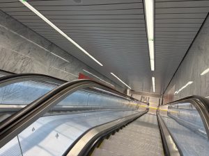 Zrekonstruovaná stanice metra Pankrác C. Foto: Zdopravy.cz / Vojtěch Očadlý