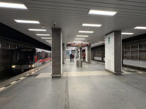 Zrekonstruovaná stanice metra Pankrác C.
Foto: Zdopravy.cz / Vojtěch Očadlý
