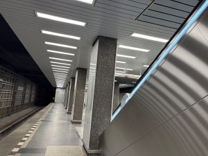 Zrekonstruovaná stanice metra Pankrác C.
Foto: Zdopravy.cz / Vojtěch Očadlý