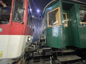 Posun zajišťoval motorový vůz 811 dovezený ze Slovenska. Autor: Zdopravy.cz/Jan Šindelář