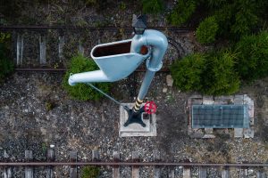 Vodní jeřáb na Kovářské. Pramen: Archiv Štěpána Macháčka