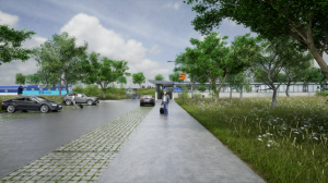 Vizualizace modernizace trati Ruzyně - Kladno. Zdroj: Správa železnic