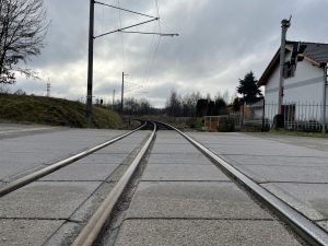 Splítka normální a úzké trati v Dolním Skrýchově. Autor: Zdopravy.cz/Jan Šindelář