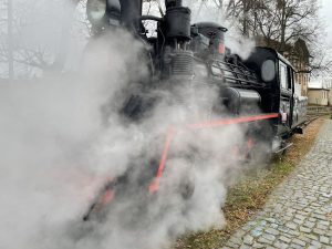 Šíbování parní lokomotivy U46.101 v J. Hradci. Autor: Zdopravy.cz/Jan Šindelář