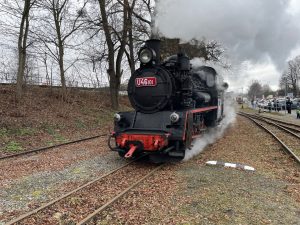 Šíbování parní lokomotivy U46.101 v J. Hradci. Autor: Zdopravy.cz/Jan Šindelář