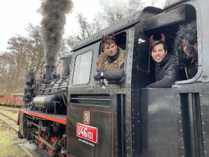 Strojvedoucí Čert a majitel Albert Fikáček. Autor: Zdopravy.cz/Jan Šindelář