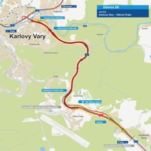 D6 Olšová Vrata - Karlovy Vary. Pramen: ŘSD