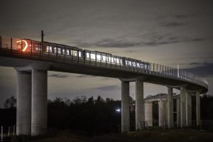 Nový most pro linku metra 18 v metropolitní oblasti Paříže. Foto: Laurent Grandguillot / Grand Paris Express