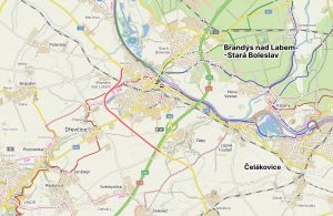 Obchvat Brandýsa nad Labem. Zdroj: Mapy.cz