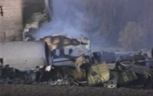 Havárie sovětského letounu Tu-154 u Dubence a nálet místních na kontraband cigaret. Zdroj: Archiv ČT24