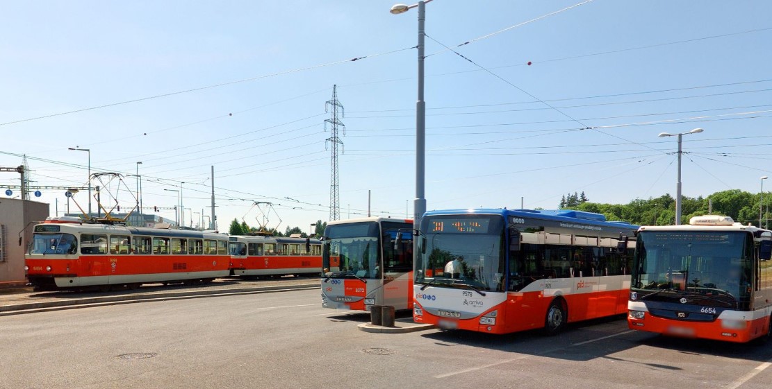 Tramvajová smyčka Vypich. Zdoj: Mapy.cz