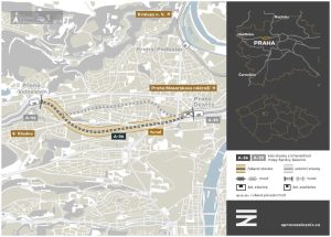 Úsek projektu PRAK Dejvice - Veleslavín. Zdroj: SŽ