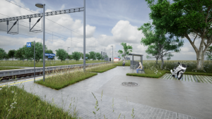 Vizualizace modernizace trati Ruzyně - Kladno. Zdroj: Správa železnic