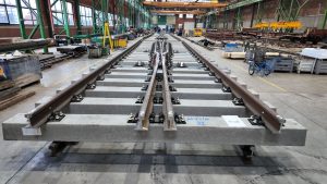 Výhybka na 200 km/h pro stanici Kojetín. Foto: DT - Výhybkárna a strojírna