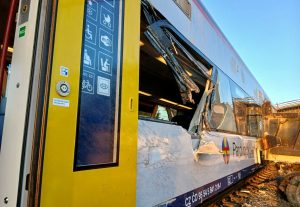 Nehoda na přejezdu v Hrušové. Zdroj: Hasiči SŽ