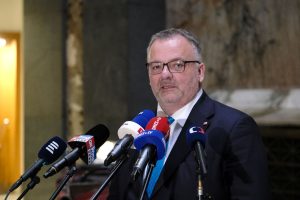 Ivan Bednárik na první tiskové konferenci ve funkci ministra dopravy. Foto: Jan Šindler / Ministerstvo dopravy