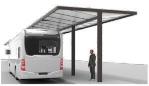 Nové přístřešky pro autobusové nádraží Třinec.
Zdroj: město Třinec