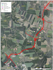 Přeložka II/240 mezi Středokluky a Kralupy nad Vltavou. Zdroj: Velké Přílepy