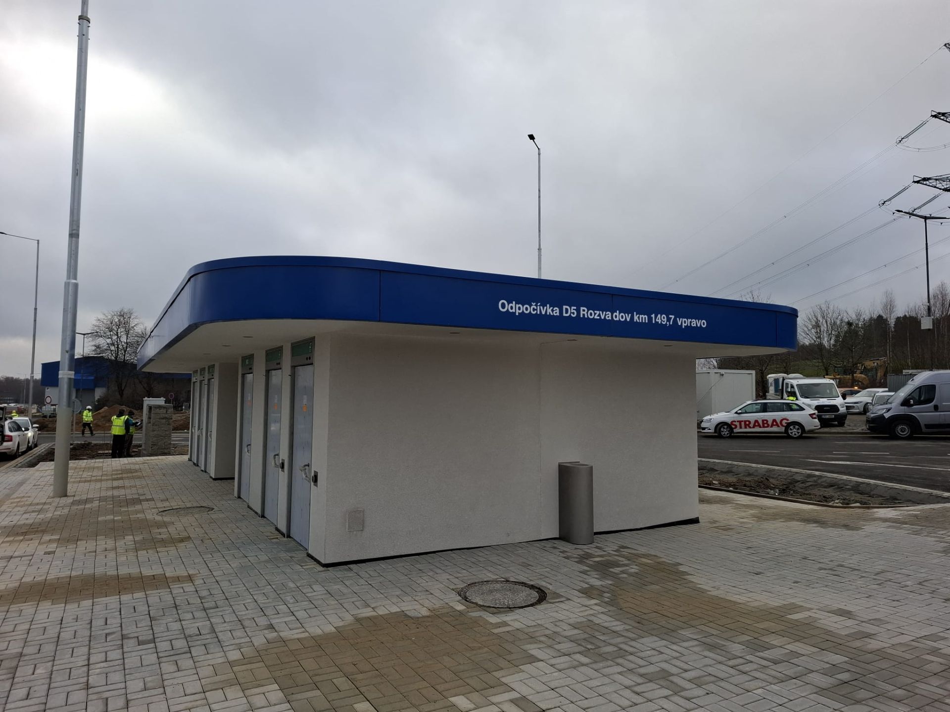 Odpočívka Rozvadov, pravá strana (směr Německo) po modernizaci. Pramen: ŘSD