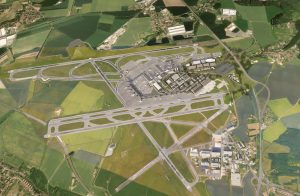 Vizualizace nového dráhového systému na pražském Letišti Václava Havla. Zdroj: Letiště Praha