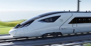 Vizualizace nových korejských rychlovlaků EMU 370. Zdroj: Hyundai Rotem