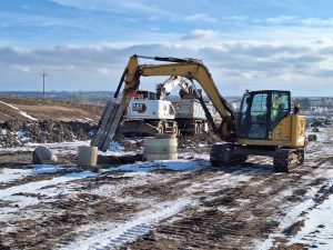 Práce na dálnici D7 v úseku MÚK Slaný-západ – Kutrovice. Foto: ŘSD