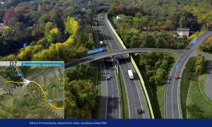 Vizualizace obchvatu Postoloprt.
Zdroj: Facebook.com - Pragoprojekt