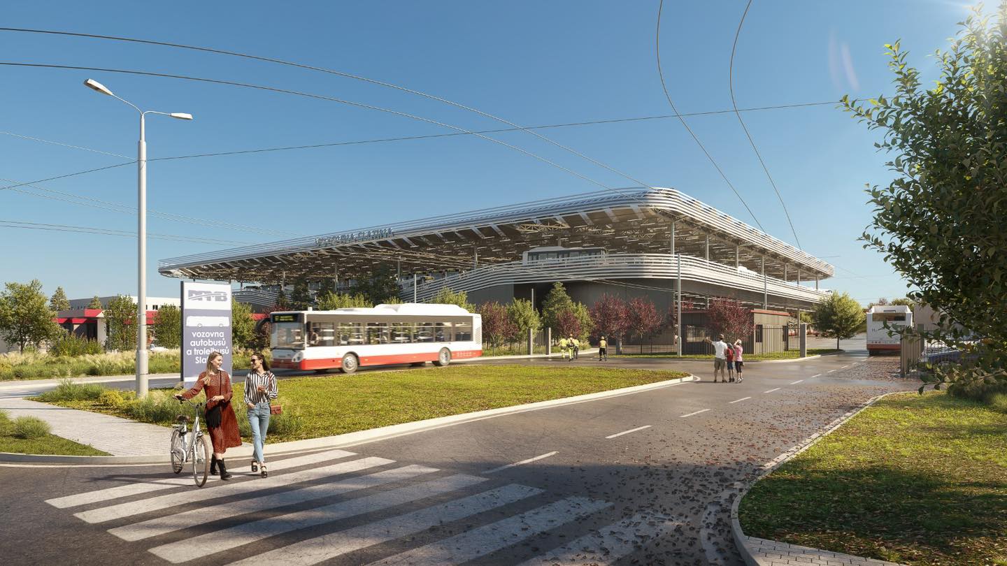 Vozovna Slatina po modernizaci. Zdroj: DPMB